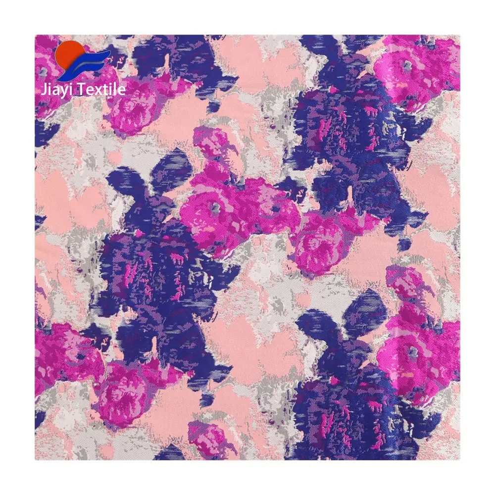 Jiayi Branded Width 57"  Heavy Weight 291GSM Flower Leisure Pattern Brocade for Dress Home-textile Jacquard Fabric