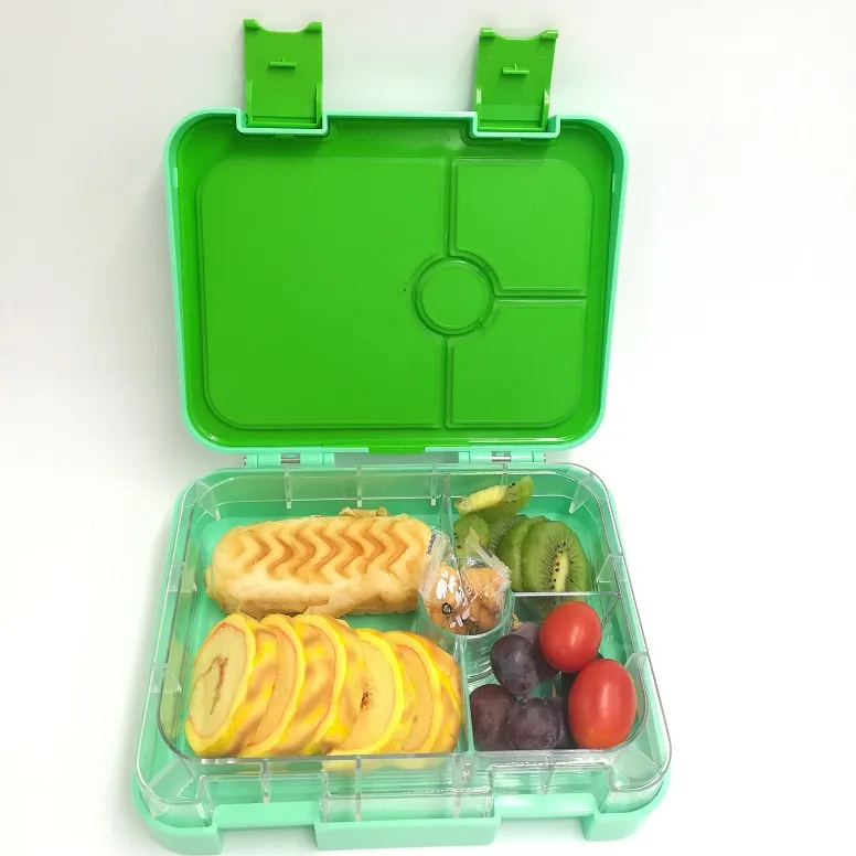 Plastic Bento Lunch Box Plastic Children 4 Sections Eco Friend Kids Lunch Bento Box