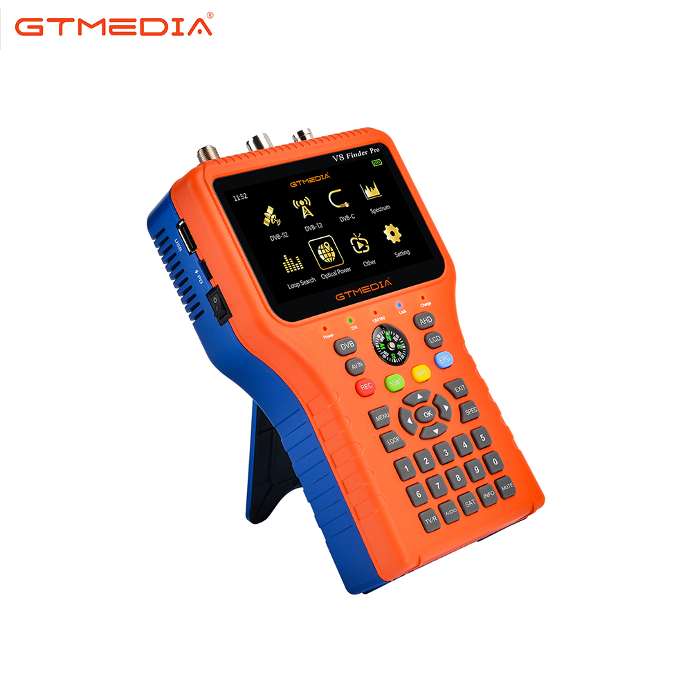 GTMEDIA V8 Finder Pro комбинированный измеритель H.265 DVB-S2X/S2/T2/C анализатор спектра 4,3 дюймовым экраном CCCamd USB WIFI CCTV AHD V8Finder