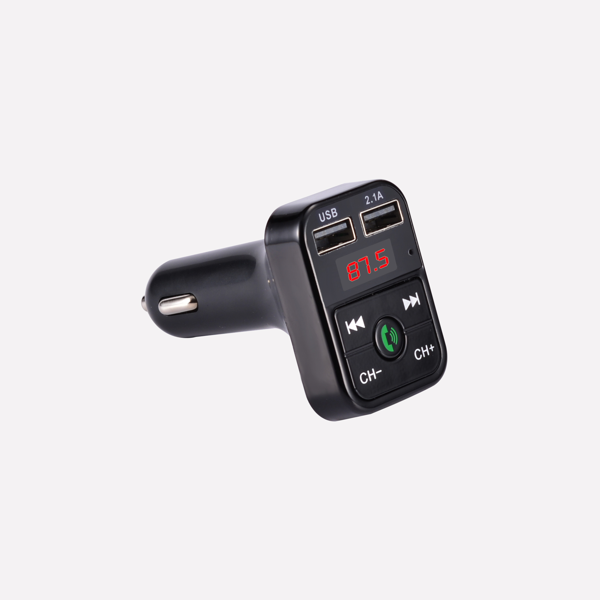 Автомобильный Bluetooth-адаптер, mp3-плеер, FM-передатчик, приемник, звонки в режиме громкой связи, два USB-порта