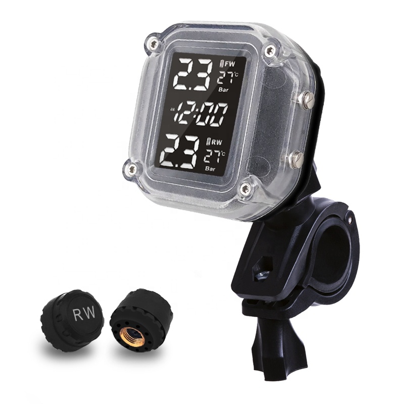 Водонепроницаемый Мотоцикл TPMS Электрический мотоцикл велосипед шины система мониторинга давления с внешними датчиками