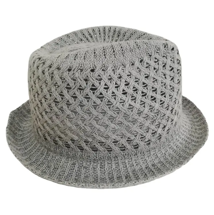High Quality Small Brim Summer Breathable Fedora Hats Straw using Natural Material knitted bucket hat for men