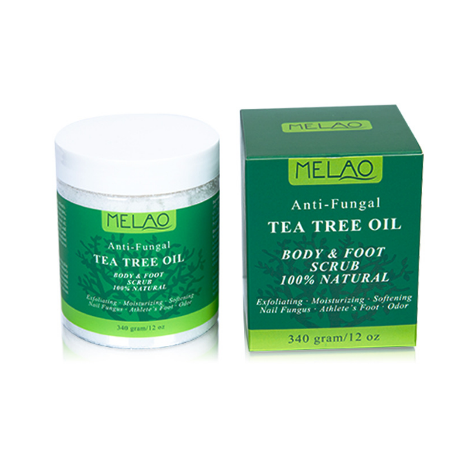 Tea Tree Oil Foot Exfoliating Scrub Dead Sea Salt Hand and Foot Cleansing Chicken Skin Scrub