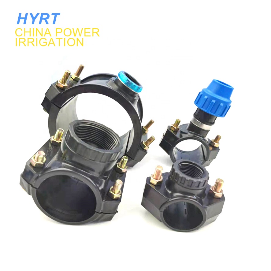 HDPE НПВХ ПП труба фитинг седло зажим/зажим седло сжатие фитинг оросительная система