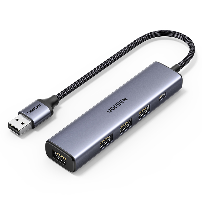 UGREEN usb-концентратор 4-портовый на солнечных батареях USB 3,0 концентратор 4-портовый приведенный в действие 5 Гбит/с быстрой передачи данных мульти-портовый концентратор USB для ноутбука