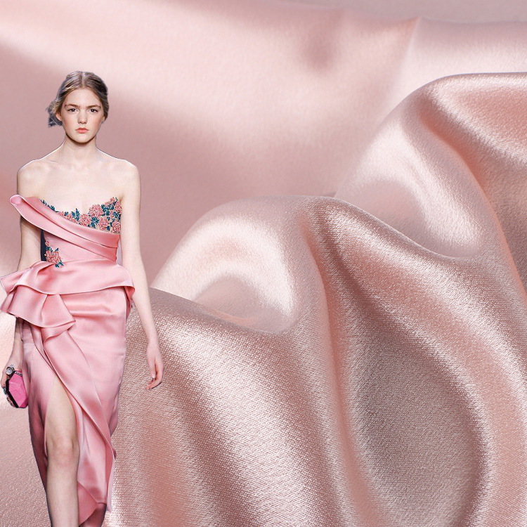 duches satin  fabric  woman party wear dress MATERIAL moss crepe satin polyester fabric for dress evening wear satin fabric