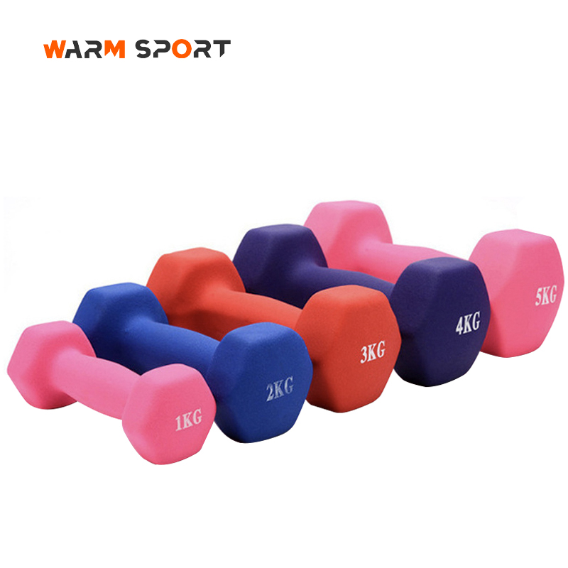 Factory Wholesale Custom Logo Weight lifting Strength Training Non-Slip Hand Weight Neoprene Coated Hexagonal Dumbbell Set