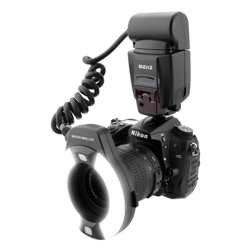 Meike MK-14EXT TTL Macro Ring Light Flash for Camera D5600 D5200 D5100 D5000 D3200 D3100 D90 D750 D600 with LED AF Assist Lamp