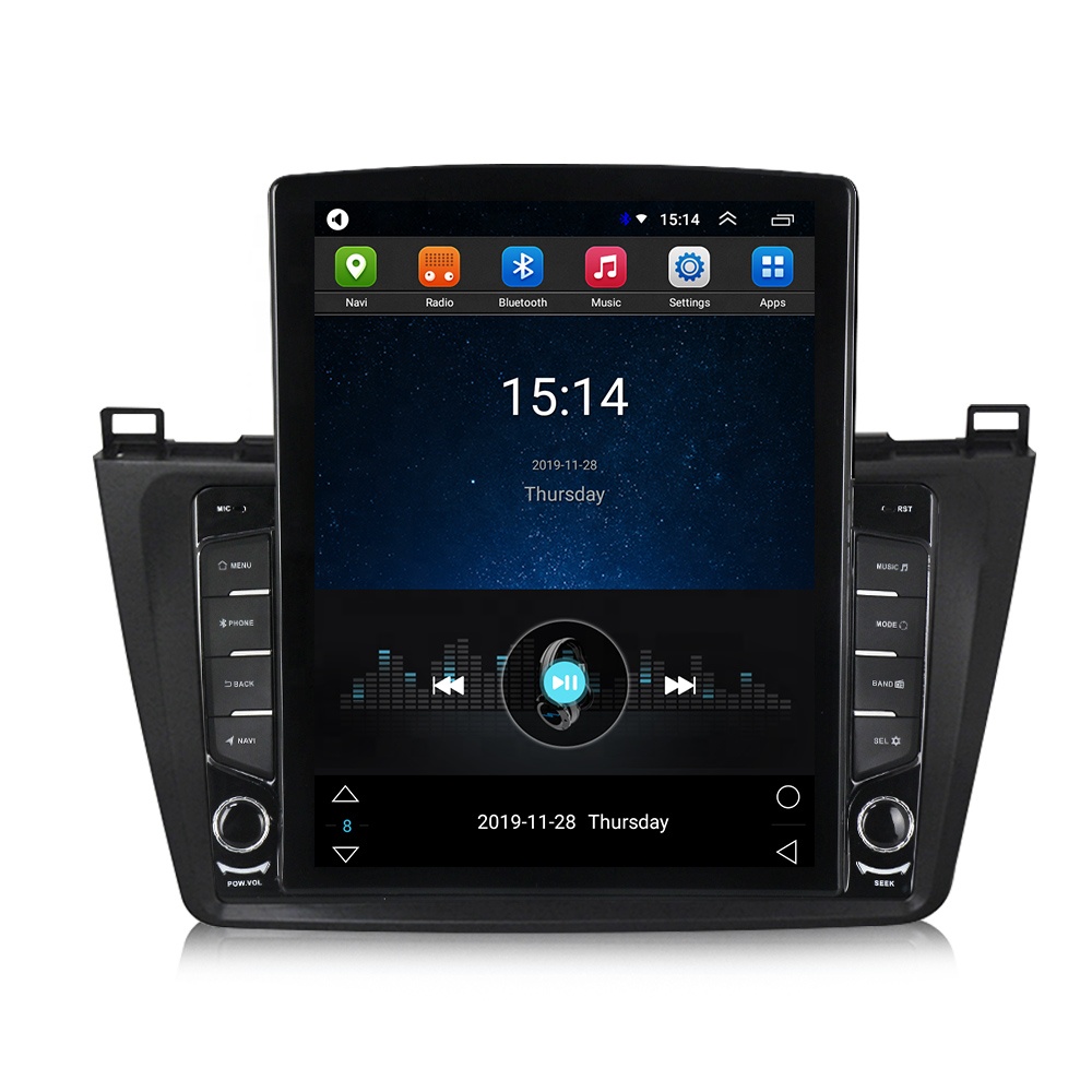 Tesla вертикальный Android IPS + 2.5D + DSP 4G LTE автомобильный радиоплеер для Mazda 6 2008-2014 без dvd с 2 + 32G/1 + 16G GPS зеркало BT микрофон