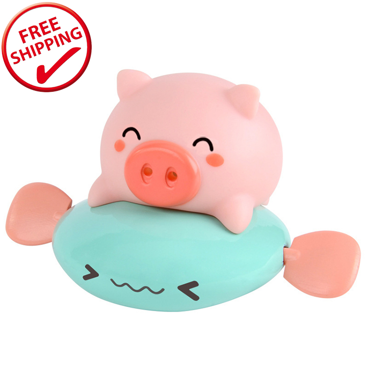 Play in water whale lion bath spray water swimming clockwork bath toy for baby