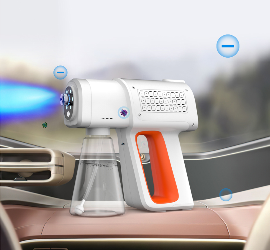 Портативный ручной синий светильник Nano Mist Fog, распылитель, Электрический дезинфекционный распылитель