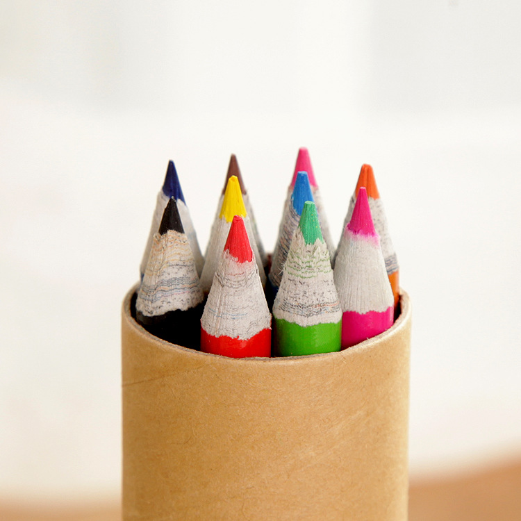 Hot sale Crayons Grease Pencil 12 Colors Recycled Paper Art Maker For Students