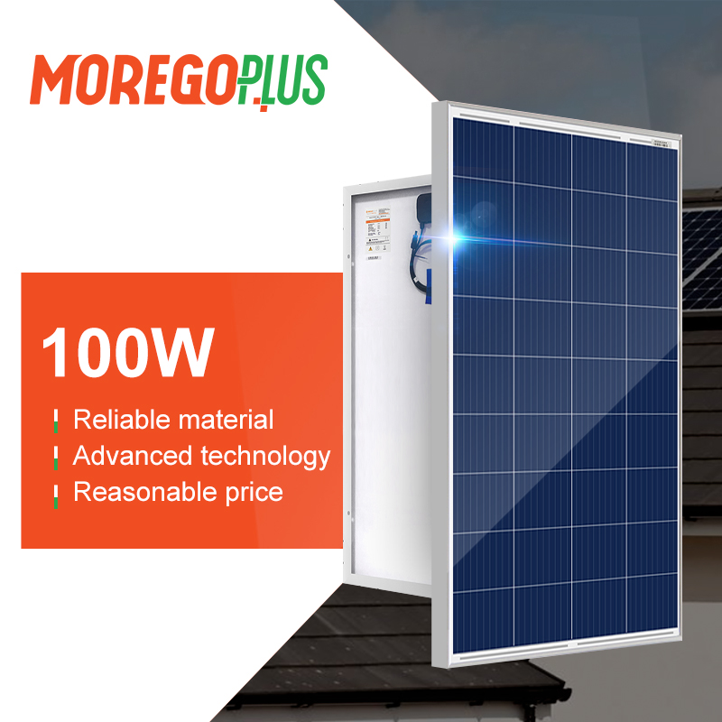 Moregoplus Малая серия 12V/24V Солнечный поли панели 100 Вт для умного дома энергетической системы на солнечной батарее