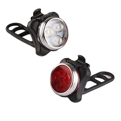 Super bright Front and Rear Bike Lights set with 650mah lithium battery 5 Light modes IPX4 Water resistant