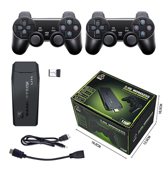 64G 20000+ 4K HD M8 Video Game Console Game Stick With Double Wireless Controller For PS1 FC