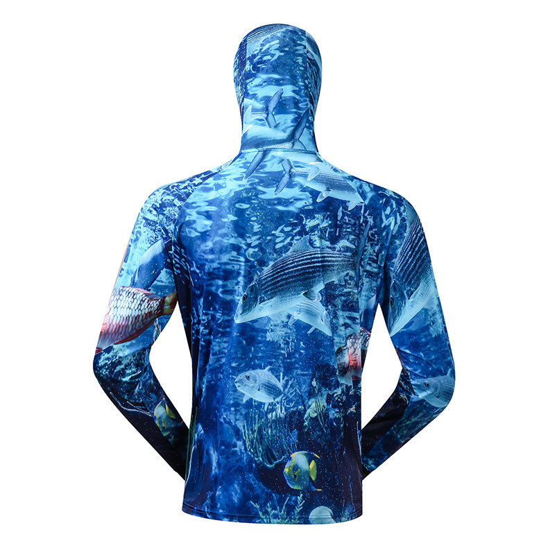 Wholesale Custom Outdoor UV Protection Fishing Long Sleeve micro fibre Polyester Sublimated Sports Fishing Shirts Jersey