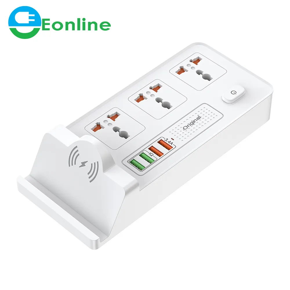Eonline беспроводной зарядки смарт-удлинитель универсальный протектор с 3 позиционный переключатель, AC Розетка 4 порта USB переключатель управления