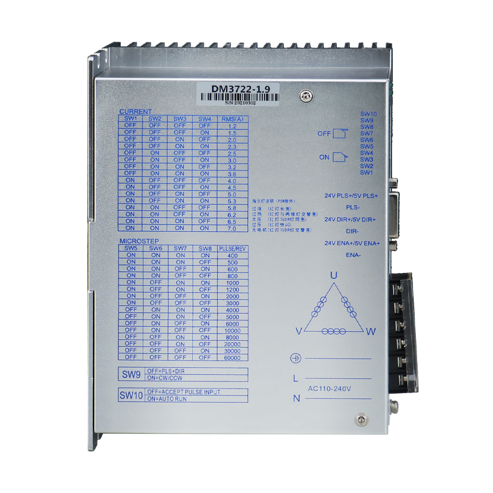 1 шт. DM3722 трехфазный цифровой драйвер подходит 110 130 Nema42 Nema52 110BYGH350D шаговый двигатель 7A AC110-240V для фрезерный станок с ЧПУ маршрутизатор