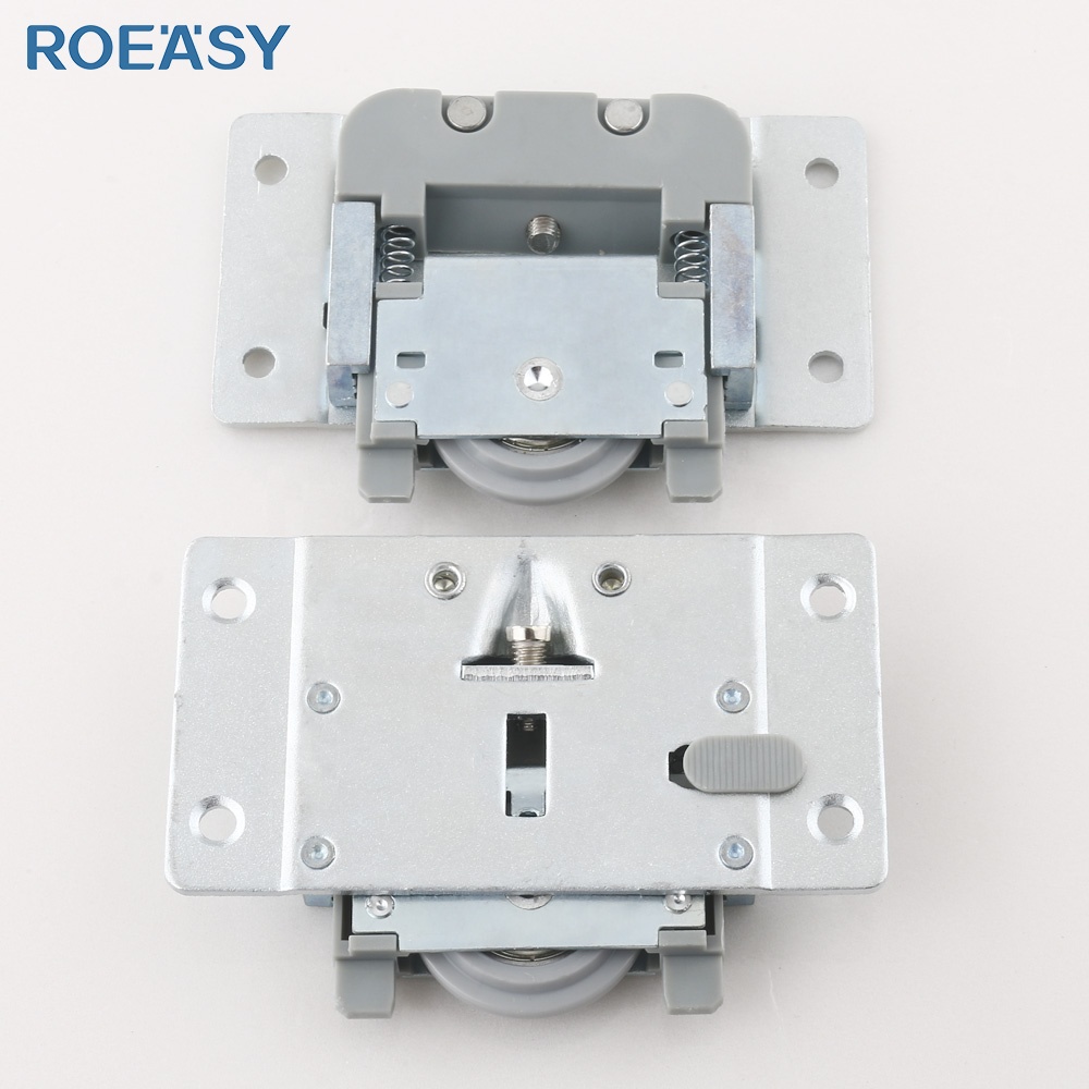 Двойная деревянная дверь ROEASY, Регулируемый мягкий закрывающийся ролик, раздвижные фитинги, колеса, дверной ролик для шкафа, для мебели