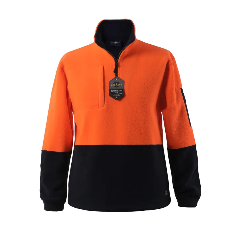 High Quality Manufacturer Polar Fleece Fabric Fluorescent Orange Jacket