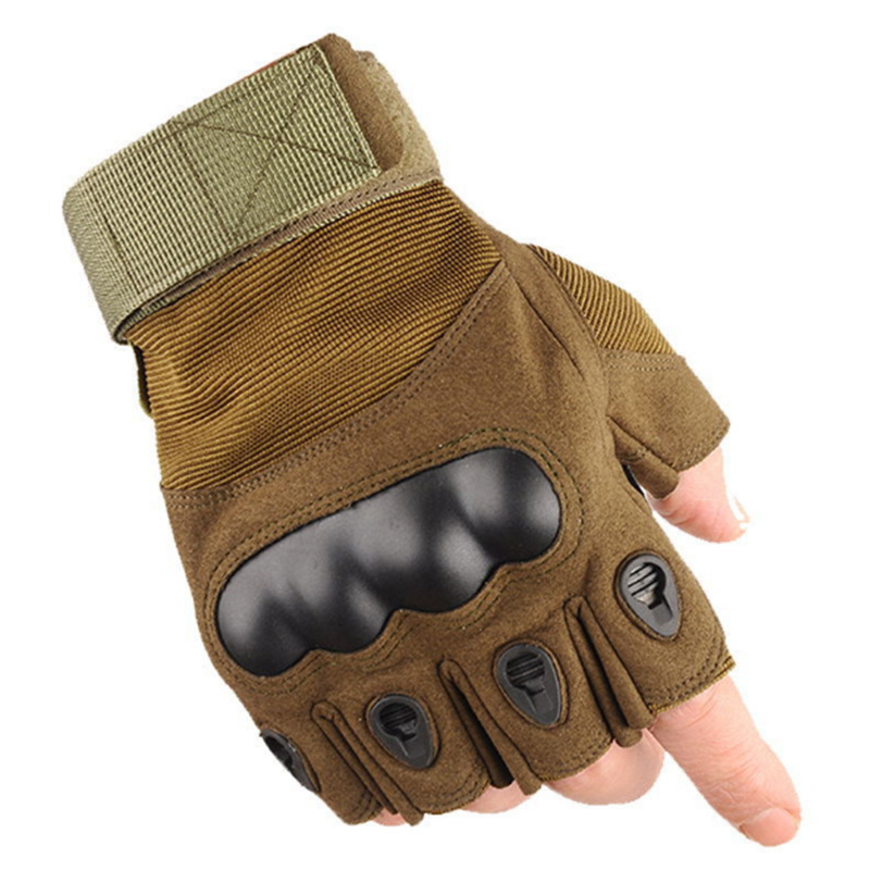 Spot wholesale high quality men's military tactical gloves half finger shooting hunting gloves