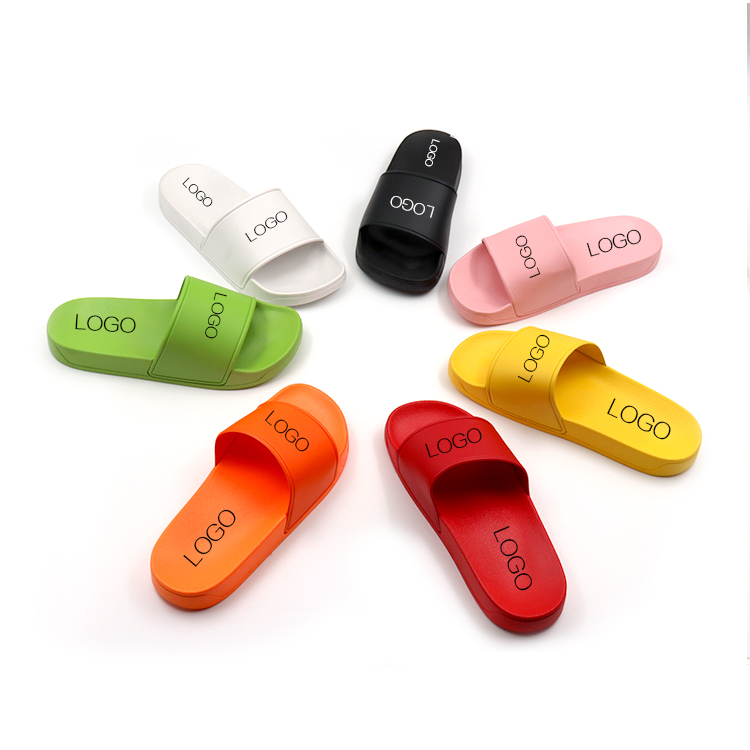 Custom Logo women Slide Slippers Ladies Unisex Beach Summer Fashion Indoor Outdoor PVC customize LOGO Slippers Sandals for men