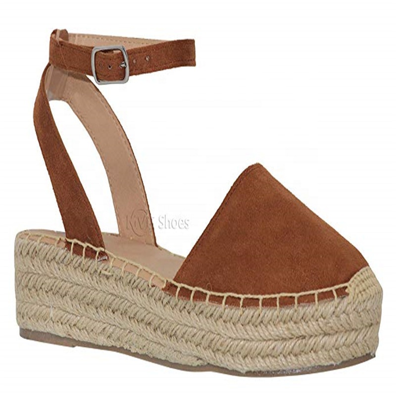 Ebay Best Seller Roman Fashion Hemp Strapped Wedge Sandals Women