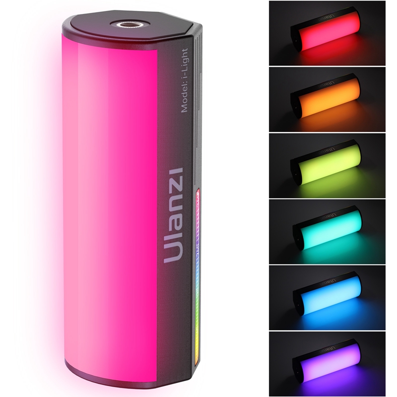 Светодиодный светильник Ulanzi i-Light RGB со встроенным литиевым аккумулятором, компактная Светодиодная лампа с магнитной трубкой для видеосъемки, портативная лампа для камеры Canon, Nikon, SLR