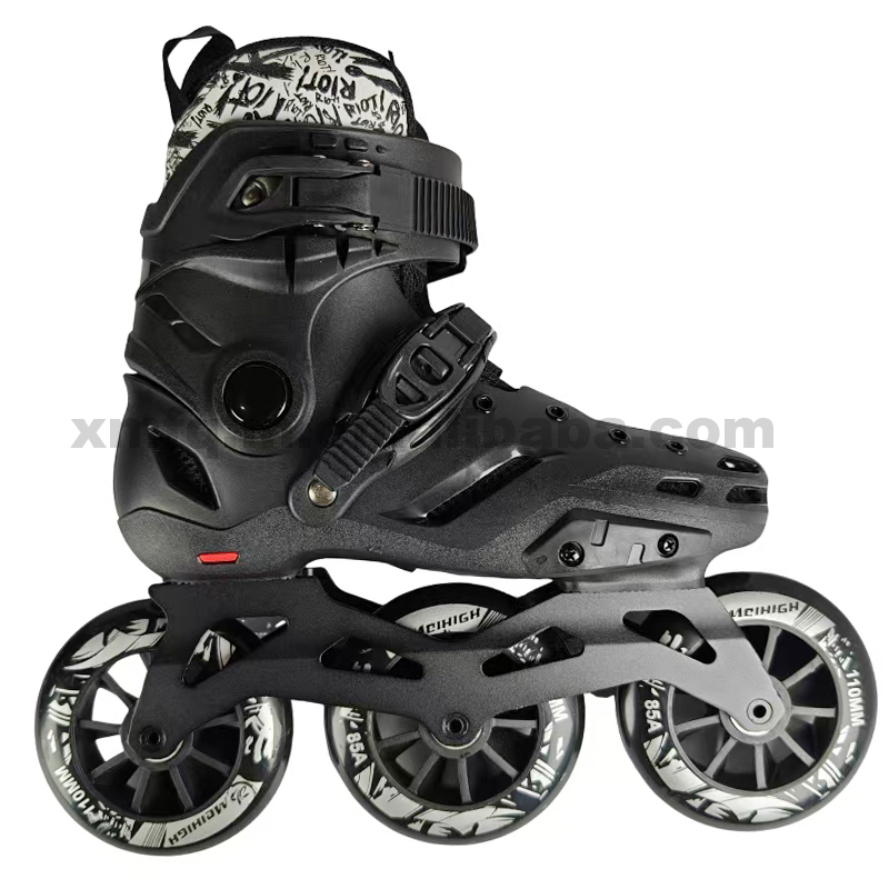 2025 Fengquan OEM/ODM 3 Wheels Inline Skates CNC Aluminum Roller Shoes High Quality Inline Skating Skates For Adult Freestyle