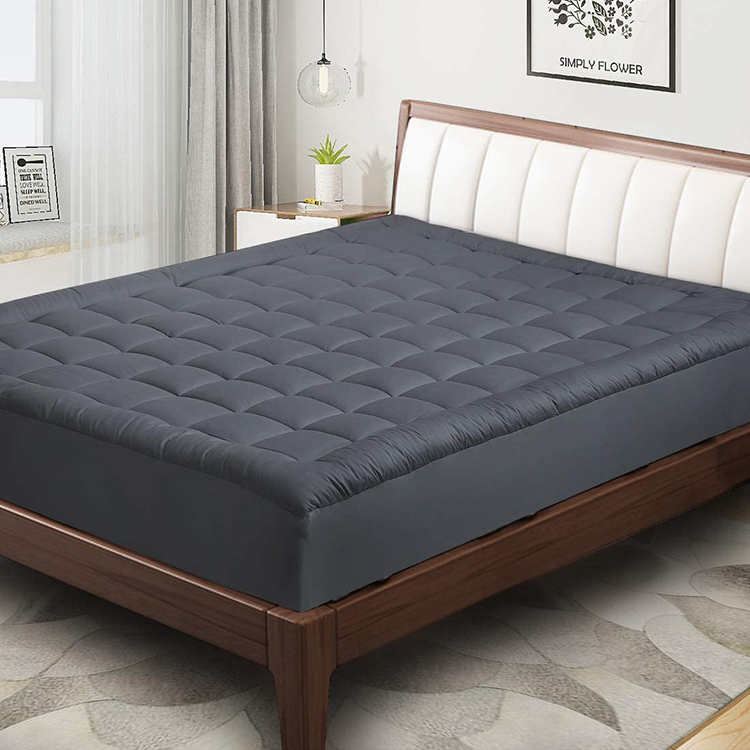 Cooling Fitted 300tc Cotton Double King Bed Mattress Topper With Deep Pocket