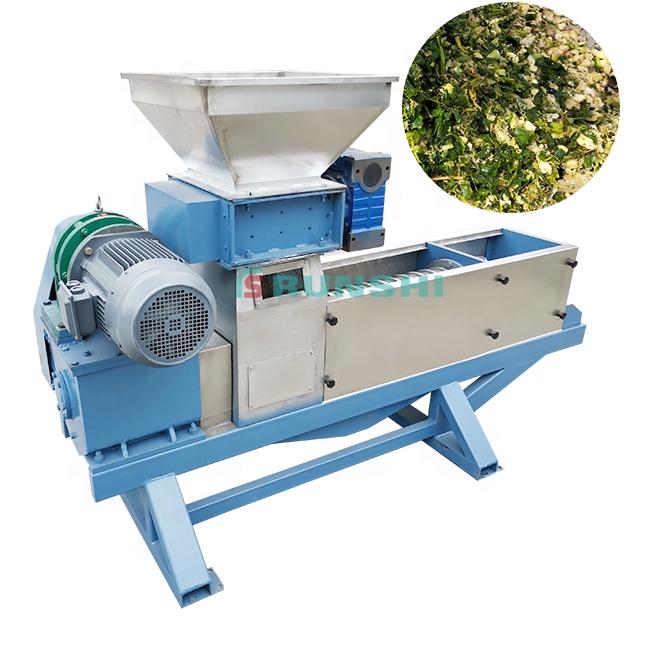 Professional cassava screw dewatering press/food waste screw press dewatering machine/waste fruit treatment equipment