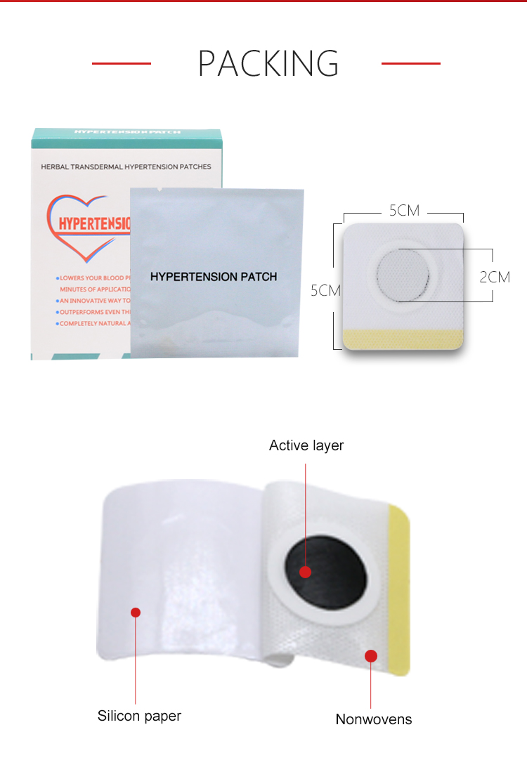 Chinese High Quality Anti Hypertension Patch Plaster Help to Lower High Blood Pressure