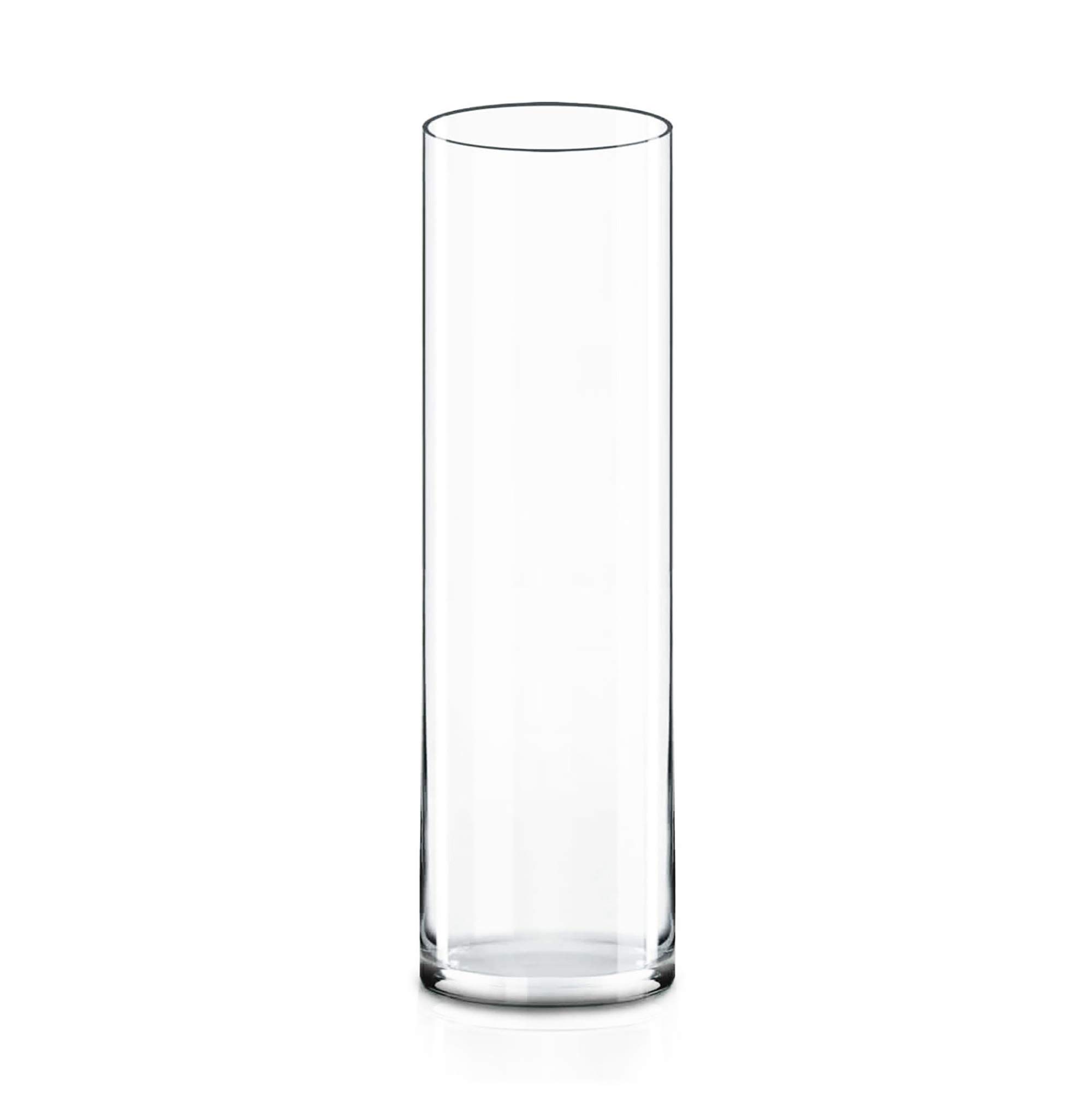 Hot selling tall large classic multiple size floor flower cylinder glass weeding glass cylinder floor vase