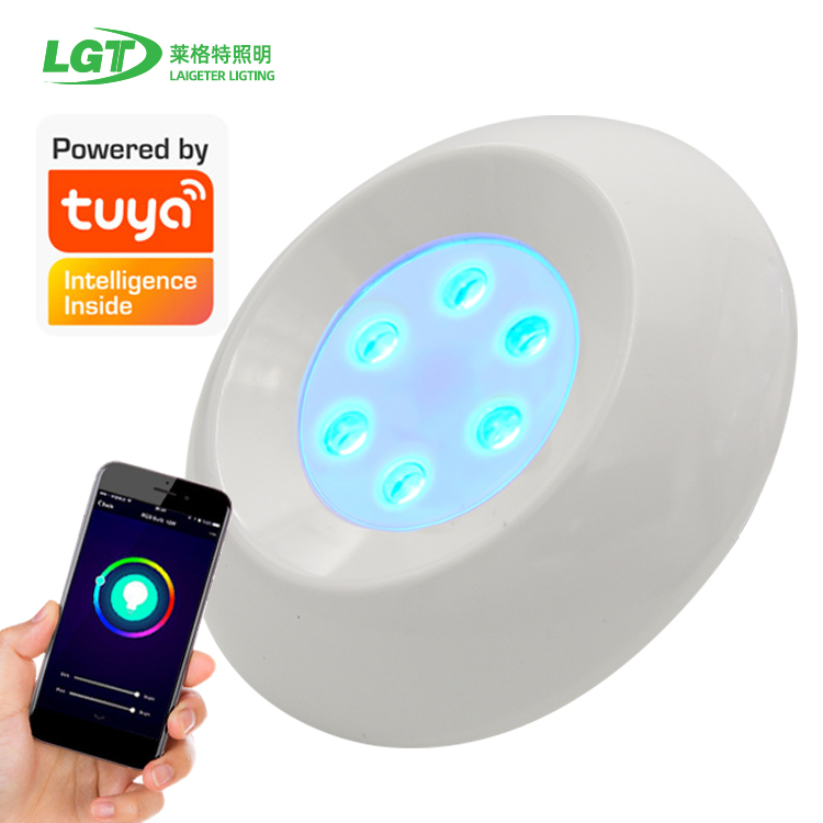 PC material swimming pool led 3W ip68 waterproof Tuya control RGB spa swimming pool light