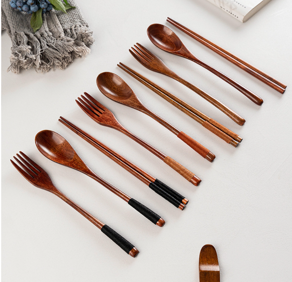 Wholesale Custom Teak Non-Stick Wooden Spatula and Soup Spoon Set Kitchen Utensils