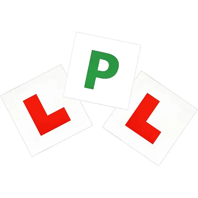 Fully Magnetic LP plates 3 packs, learner plates extra strong stick on car for new learner drivers