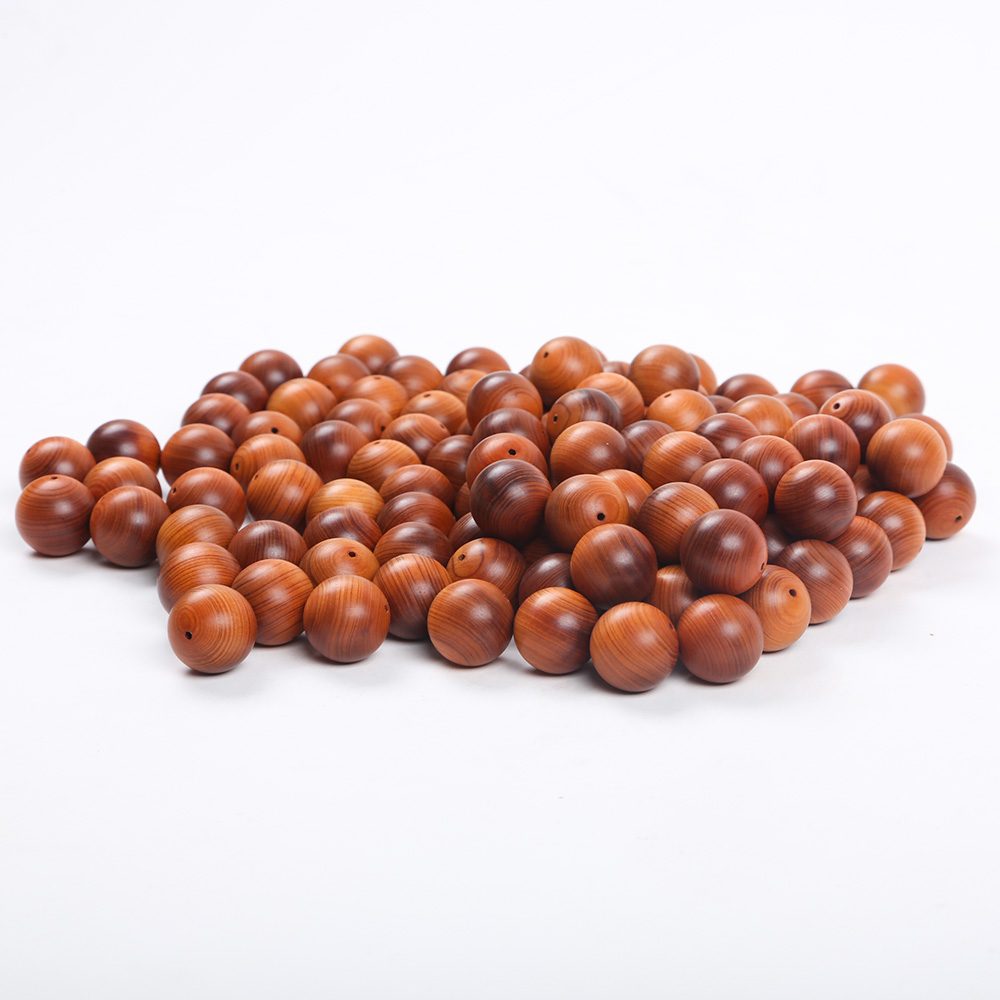 Stately solid natural carving craft wooden beads 15mm rosary beads wooden beads for crafts decorations