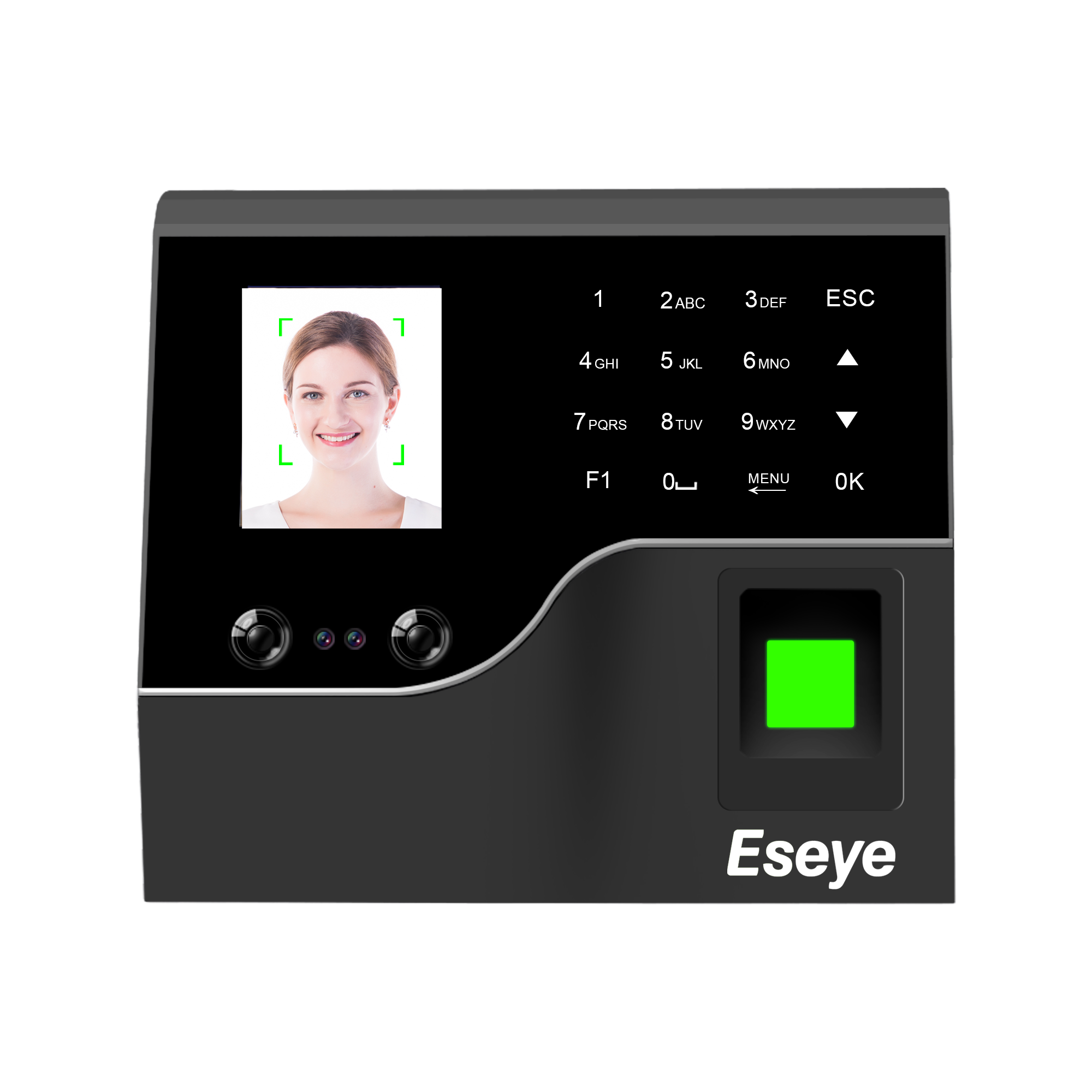 Eseye 2,8 дюймов клавиатура распознавание лица система посещаемости отпечатков пальцев посещаемость времени дверь контроль доступа рекордер времени