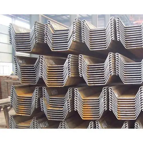 different sizes of steel sheet pile used for constructing retaining walls