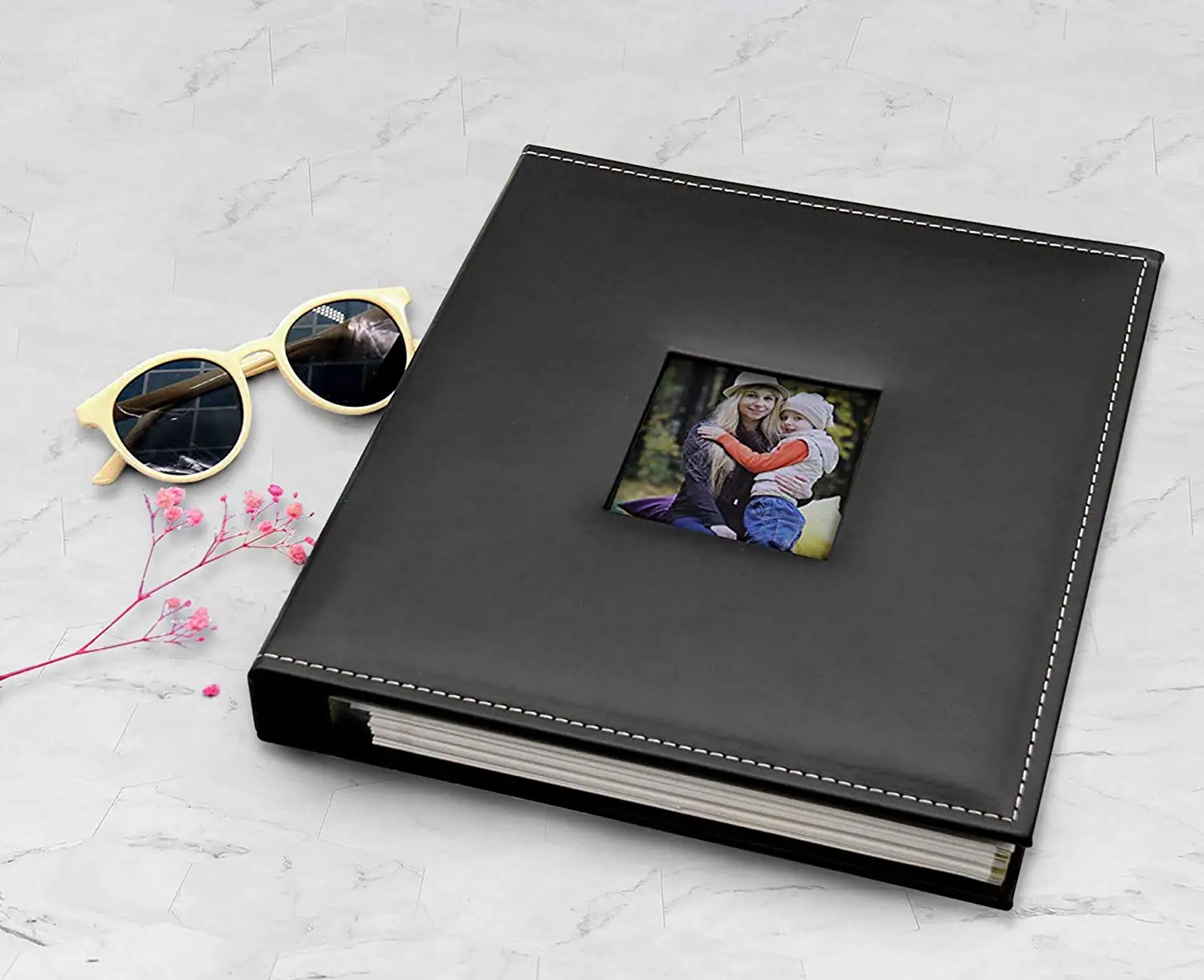 Wholesale Customized black Colors Photo Album leather Family Wedding Baby 5*7 8*10 Inch photo Album sale photo album maker