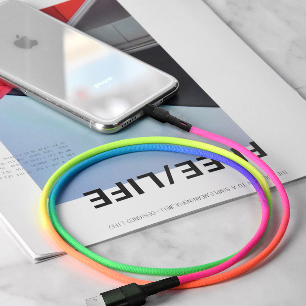 Пользовательский разноцветный usb-кабель для быстрой зарядки usb c кабель 2 м