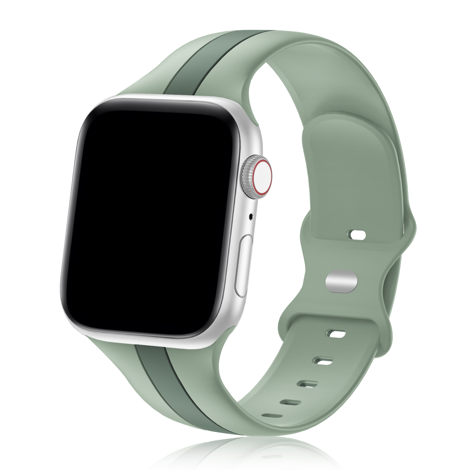 Soft silicone sport band for Apple watch series SE/7/6/5/4/3/2/1 Wrist Bracelet strap for iWatch Band strap 38 40 41 42 44 45mm