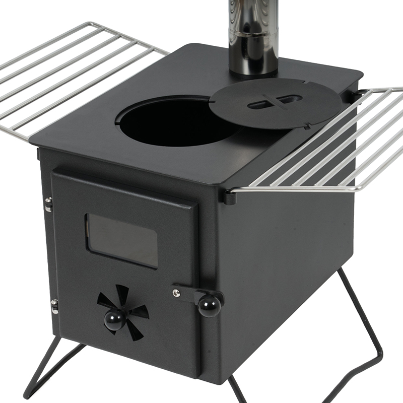 Smokeless folding camping wood stove
