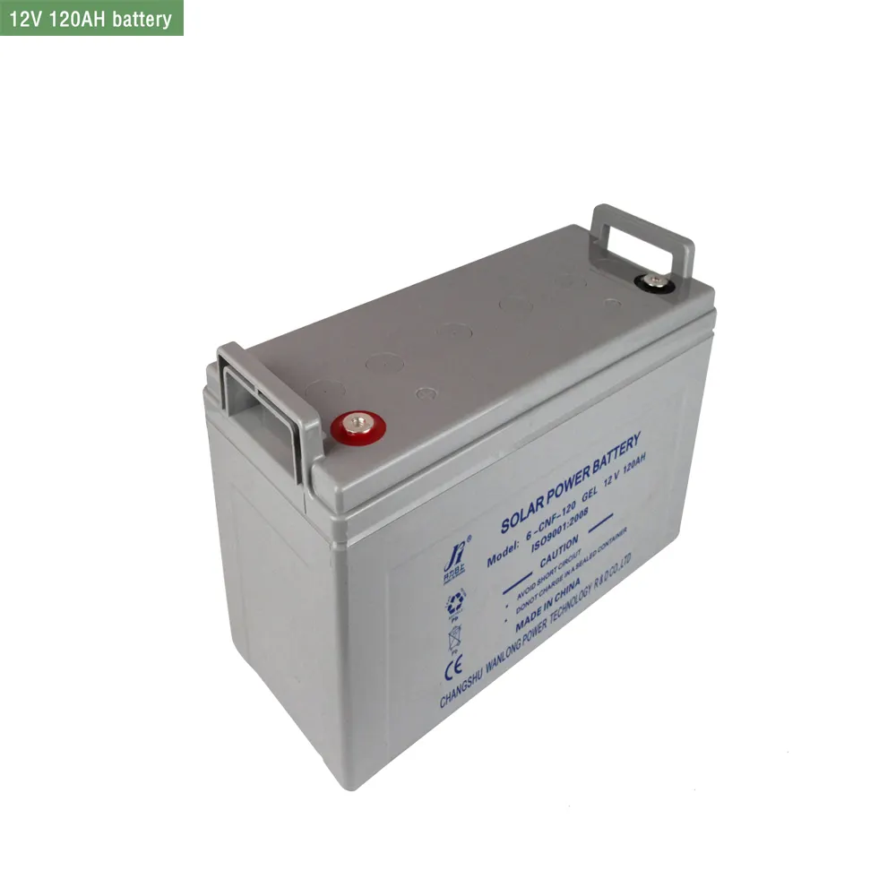 Wanlong Power deep cycle dry battery 12V 120ah maintenance free rechargeable agm gel solar storage battery