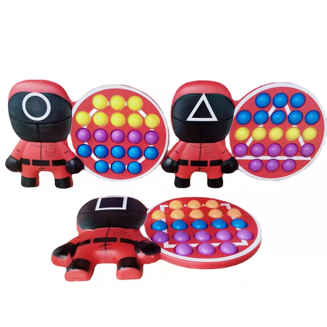 shenzhen squid games silicon honeycomb doll fidget pop push bubble toy silicone despertador squid game jibbitz fidget pop toy