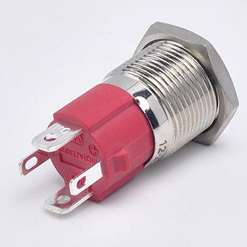 Blue LED High current 10A metal push button switch 16mm IP65 high round head momentary dust-proof waterproof button switch