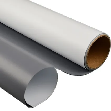 Professional Eco Solvent Semi-glossy Grey Back Inkjet Printing Display Vinyl PVC Flex Film Roll Up Banner Material