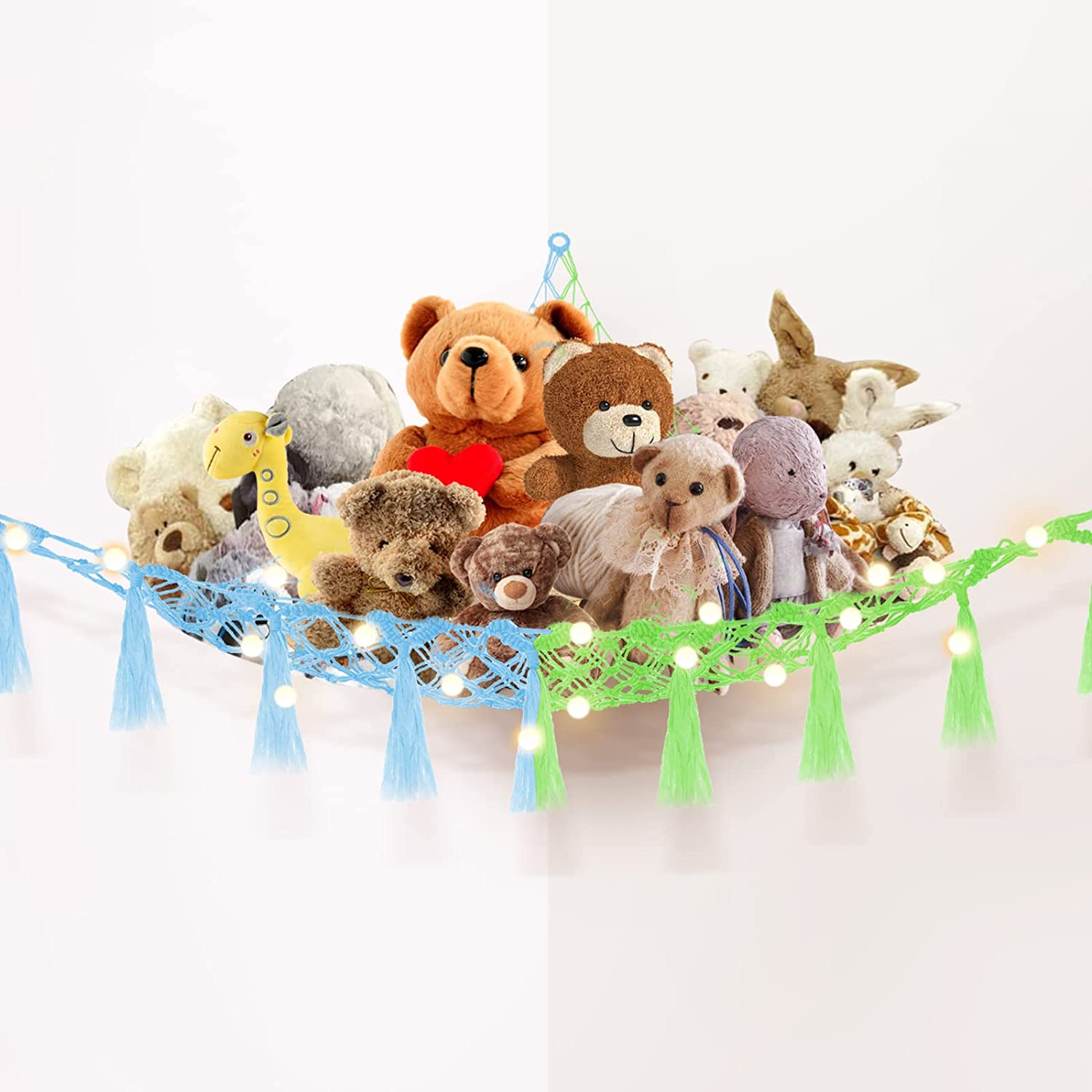 With LED Light Animal Net Or Toy Hammock For Stuffed Animals