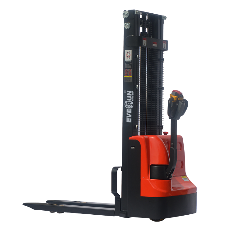 EVERUN ERES1225J 1.2t CE mini counter balanced portable warehouse brand new smart electric battery pallet stacker machine