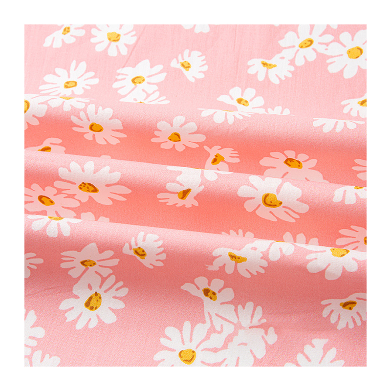Wholesale Poplin 100% Cotton Fabric Printed Textiles Fabric For Women Summer Dress